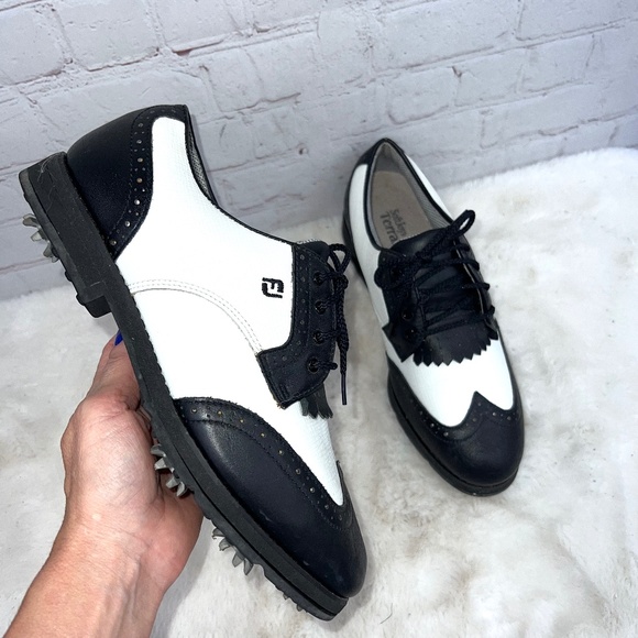 FootJoy Shoes Footjoy Bkack White Softjoy Terrains Wingtip Kiltie